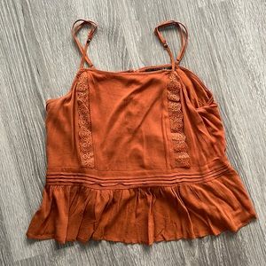 Forever21 Burnt Orange Lace top